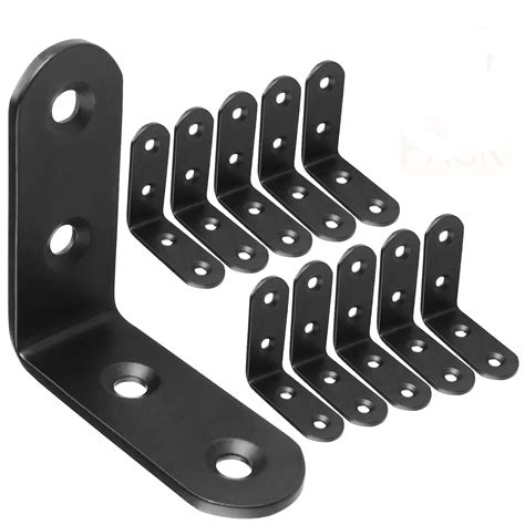 l bracket black metal|black angle brackets for wood.